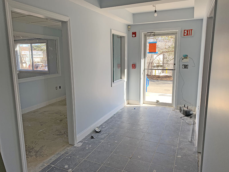 The Atlantic Vacation Homes front entrance, after a couple of coats of paint.